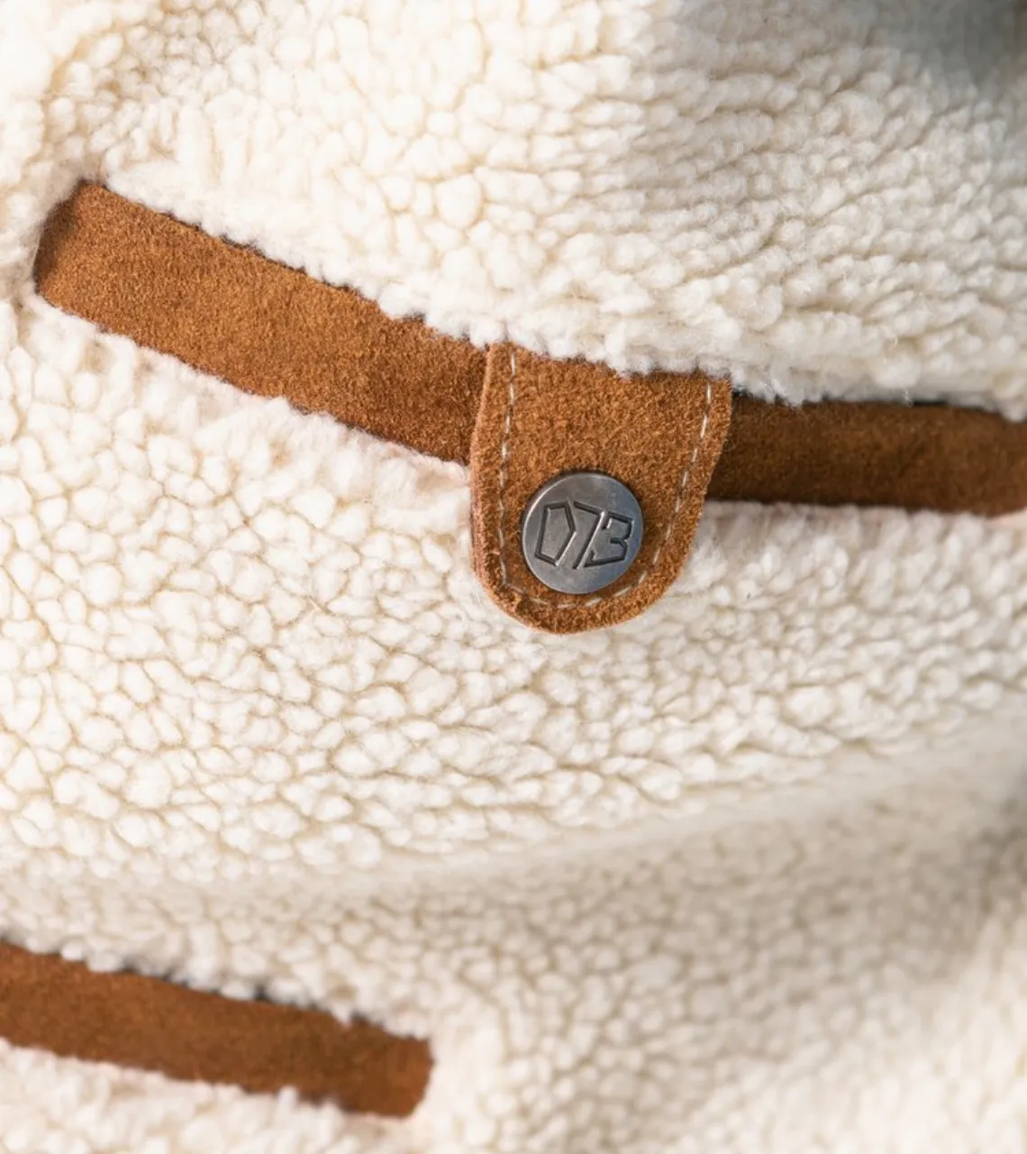 Cassius Men's Brown Shearling Suede Leather Jacket
