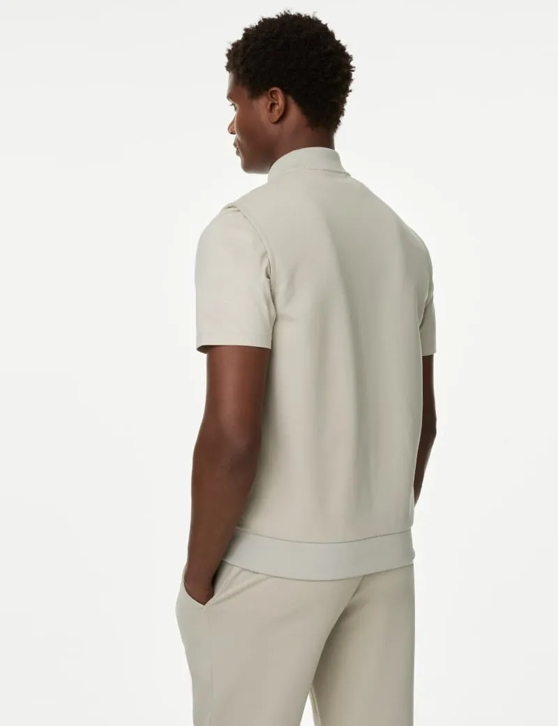 Cotton Rich Zip Up Quilted Gilet with Stormwear