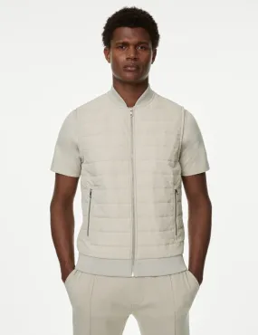 Cotton Rich Zip Up Quilted Gilet with Stormwear