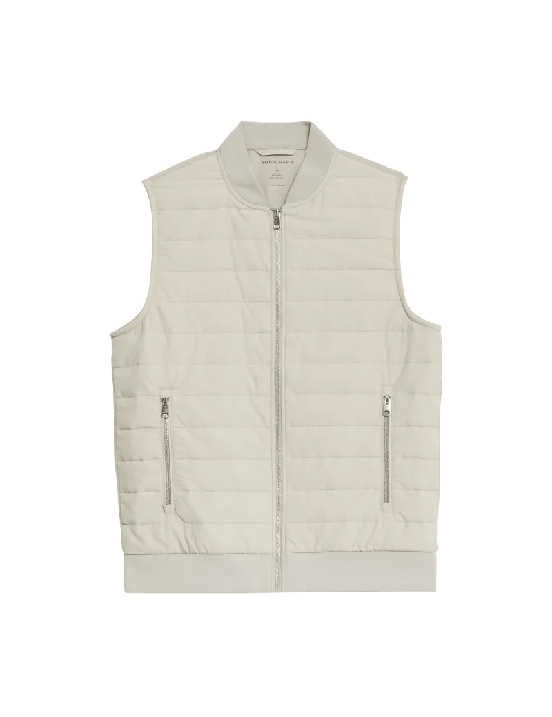 Cotton Rich Zip Up Quilted Gilet with Stormwear