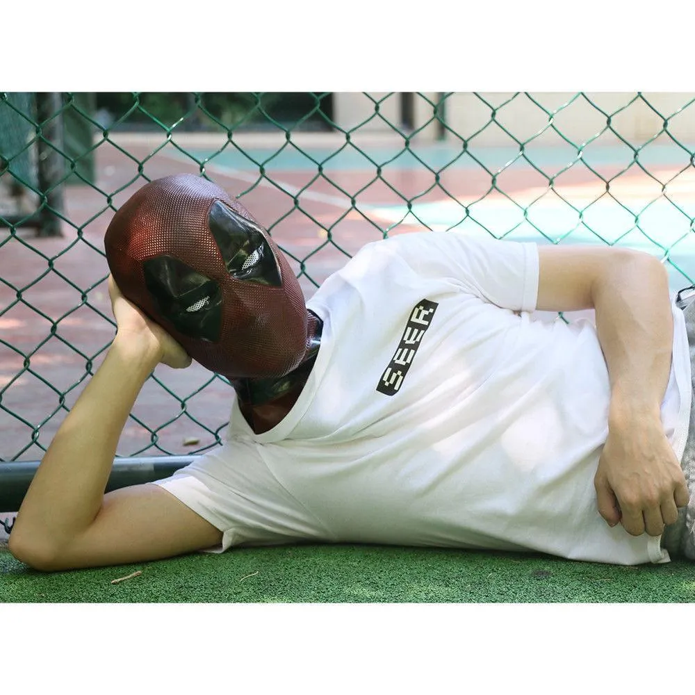 Deadpool 2 LED Glowing Eye Lights Full Face Mask Cosplay Balaclava Prop