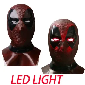 Deadpool 2 LED Glowing Eye Lights Full Face Mask Cosplay Balaclava Prop