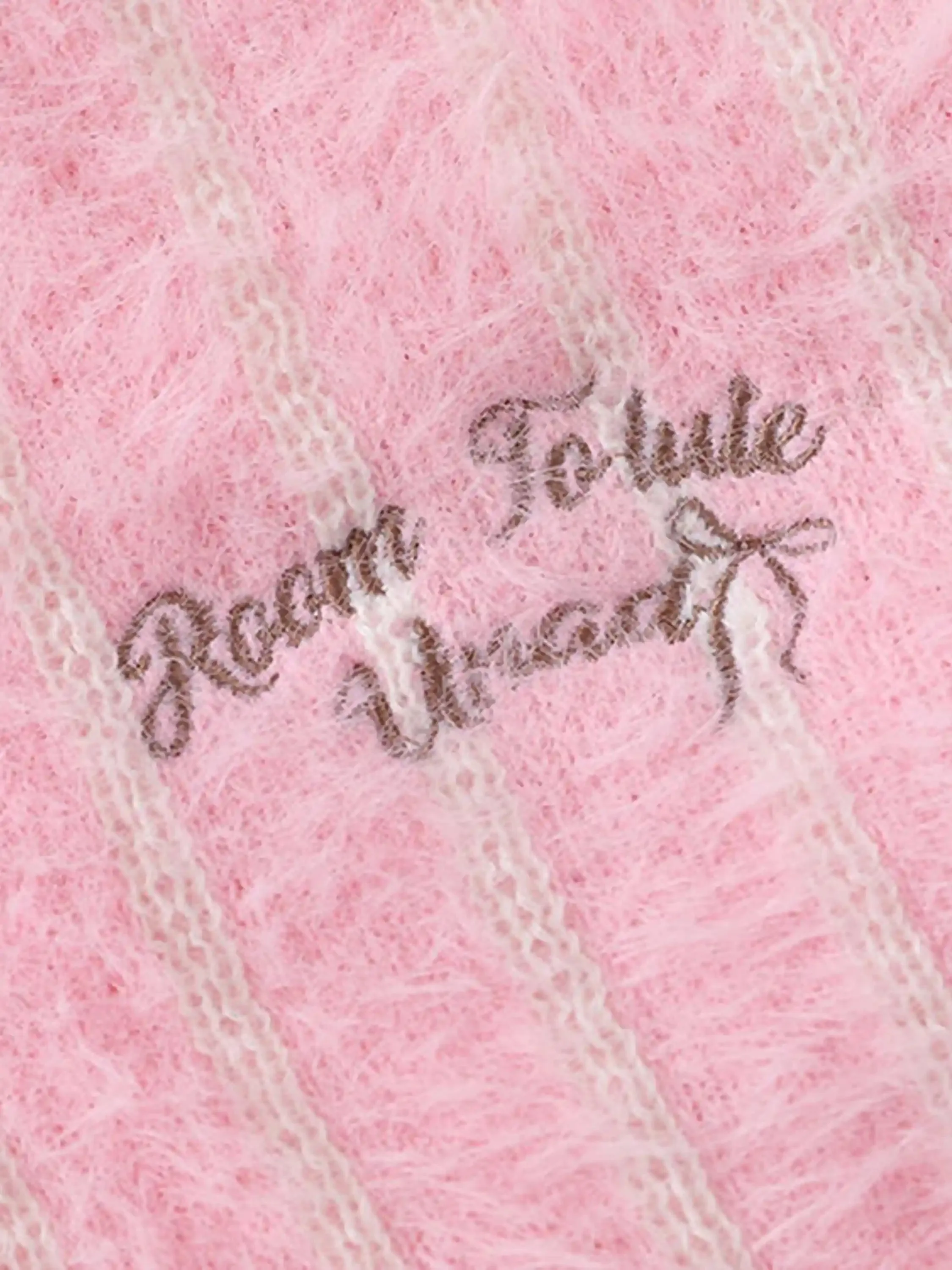 Disguisen Mohair Polo Collar Stripe Sweater