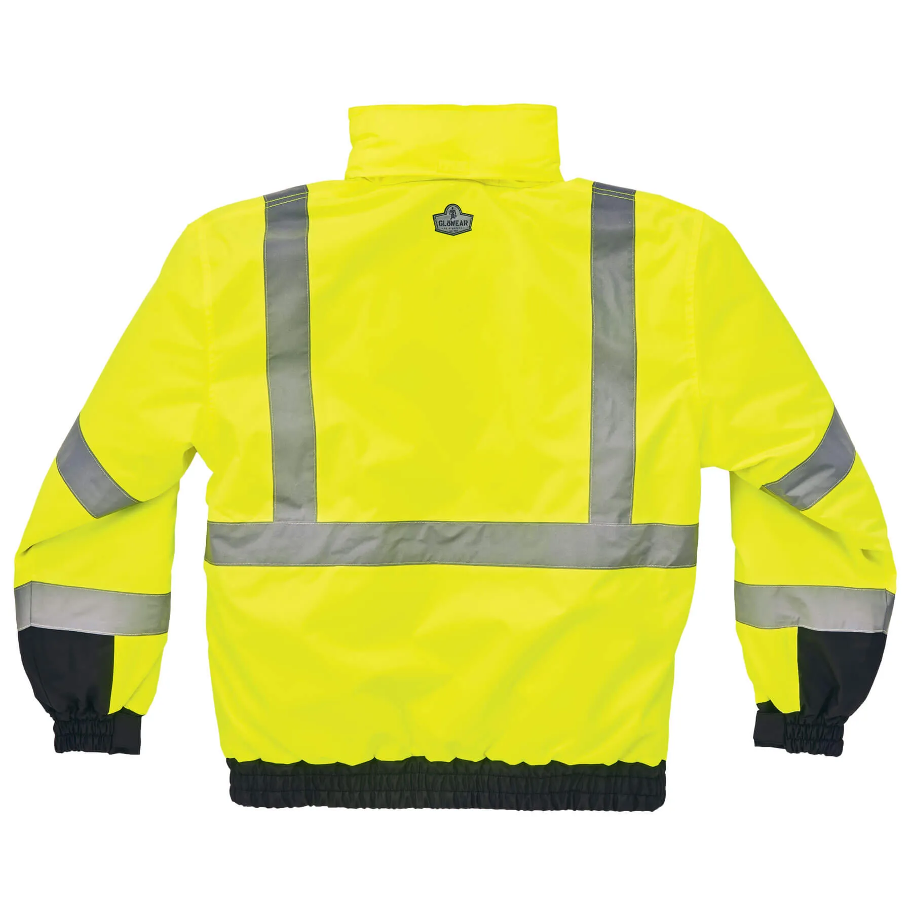Ergodyne 25626 GloWear 8377 Type R Class 3 Quilted Bomber Jacket, 2XL, HV Lime