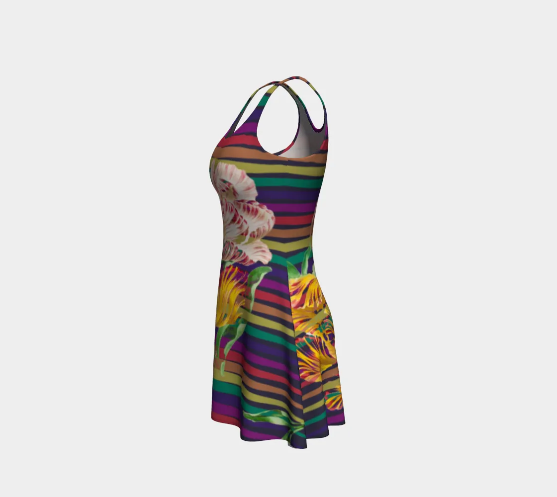Floral Rainbow Flare Dress