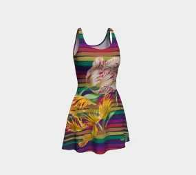 Floral Rainbow Flare Dress