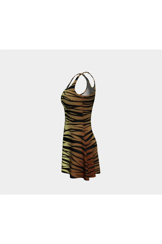 Golden Tiger Flare Dress