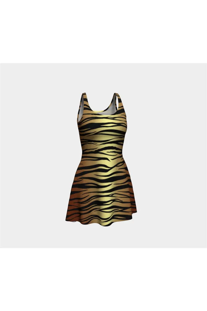 Golden Tiger Flare Dress