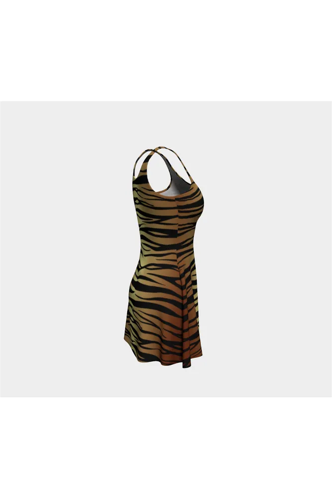 Golden Tiger Flare Dress