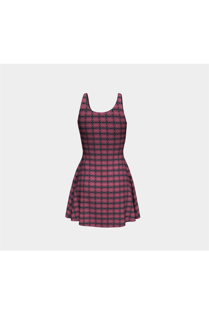 Honeycomb Plaid Flare Dress