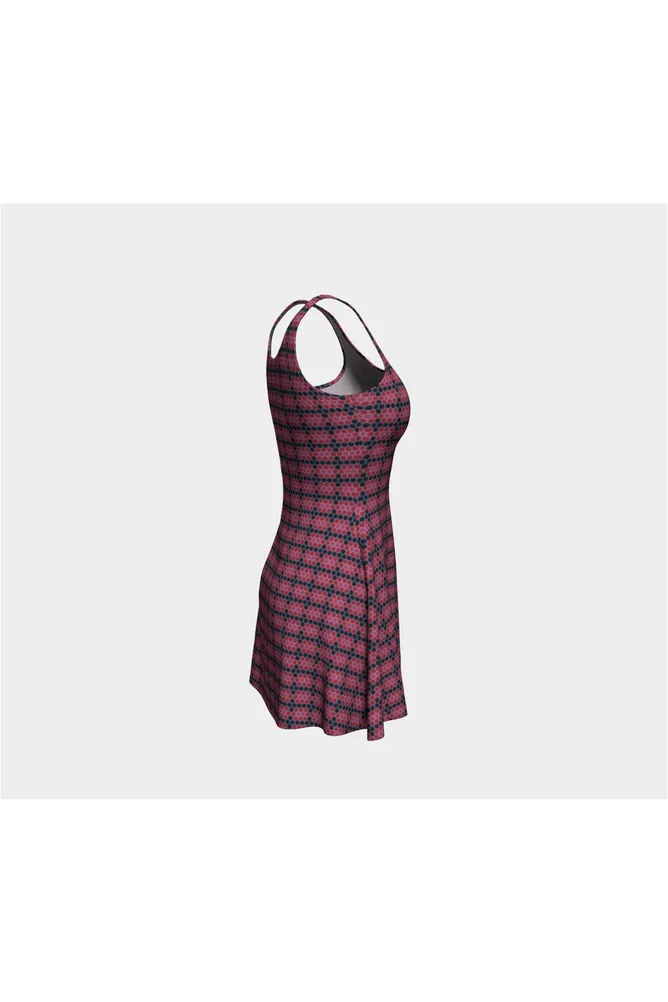 Honeycomb Plaid Flare Dress