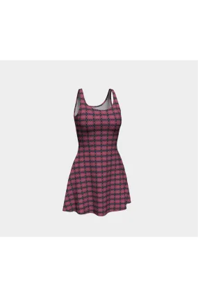 Honeycomb Plaid Flare Dress