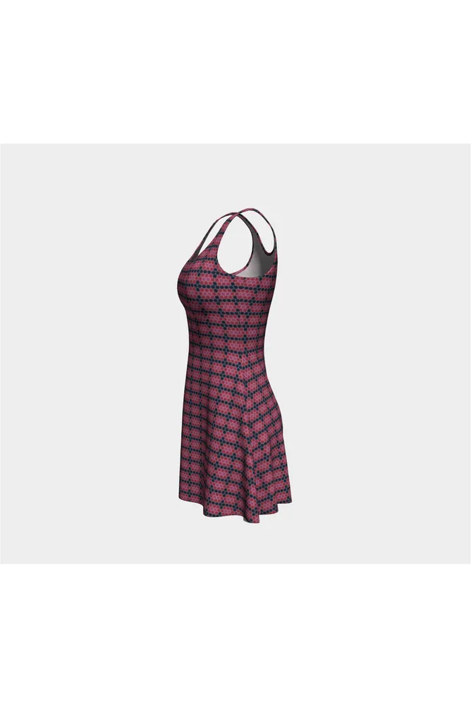 Honeycomb Plaid Flare Dress