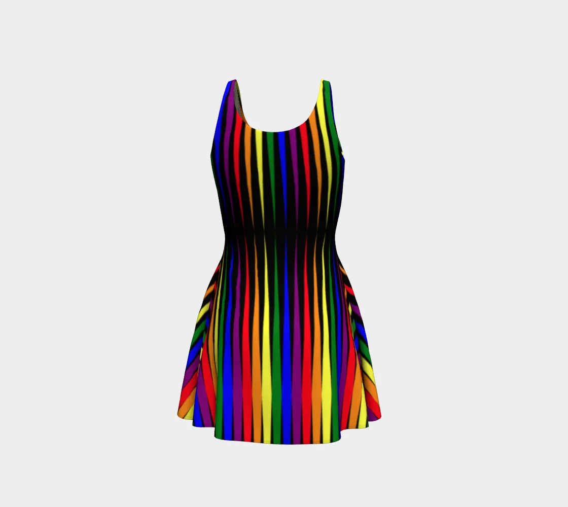 Longitudes of Color Flare Dress