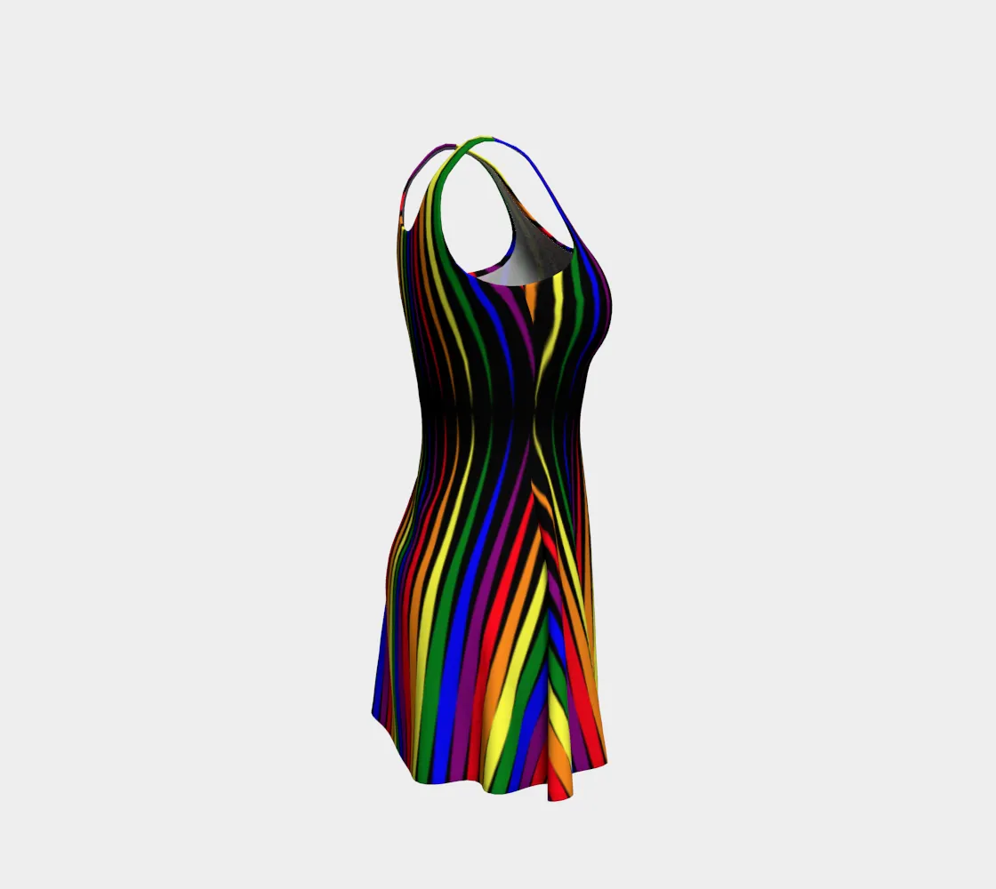 Longitudes of Color Flare Dress