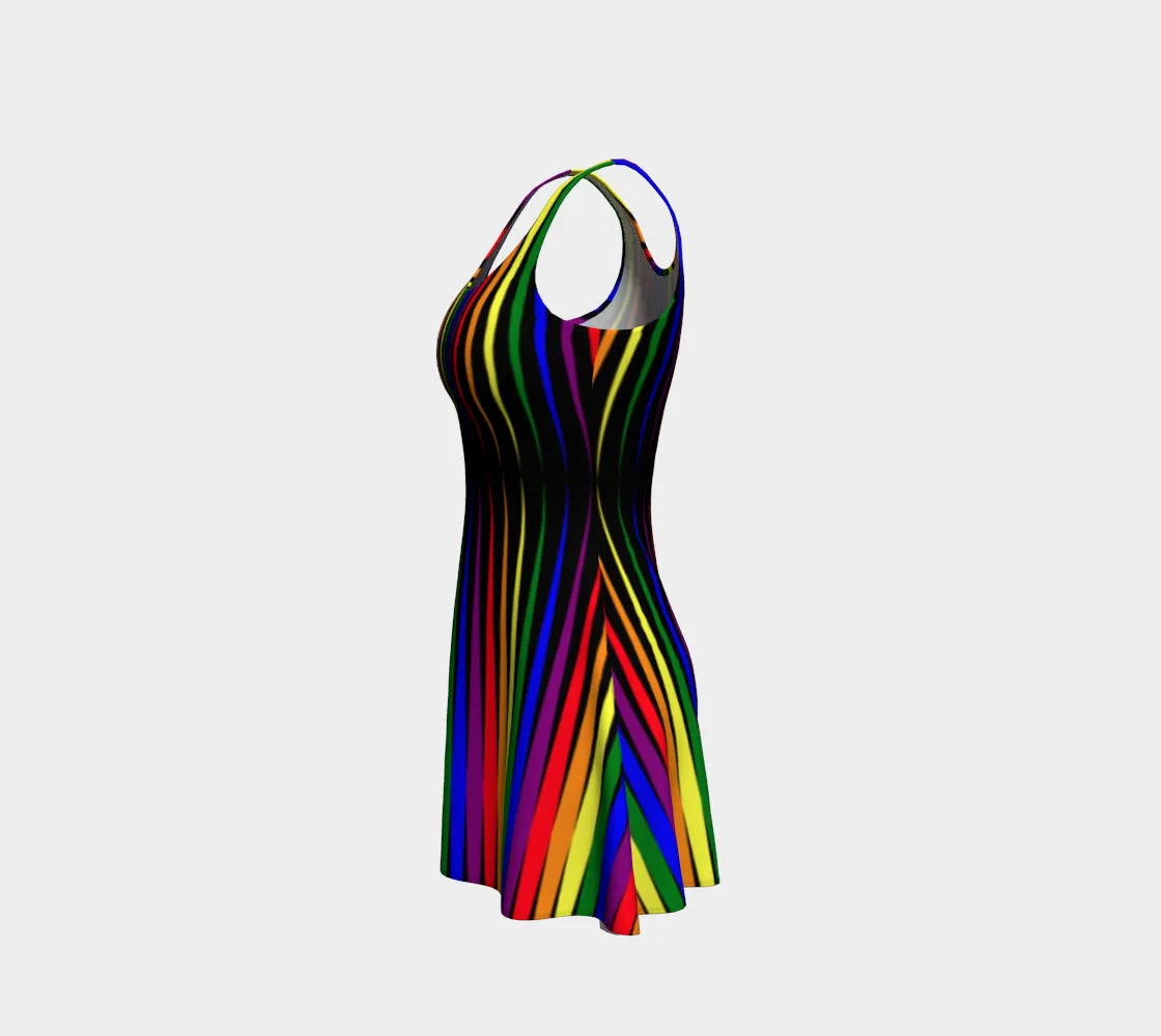 Longitudes of Color Flare Dress
