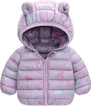 MML Unicorn & Animal Lavender Puffer Jacket 9955