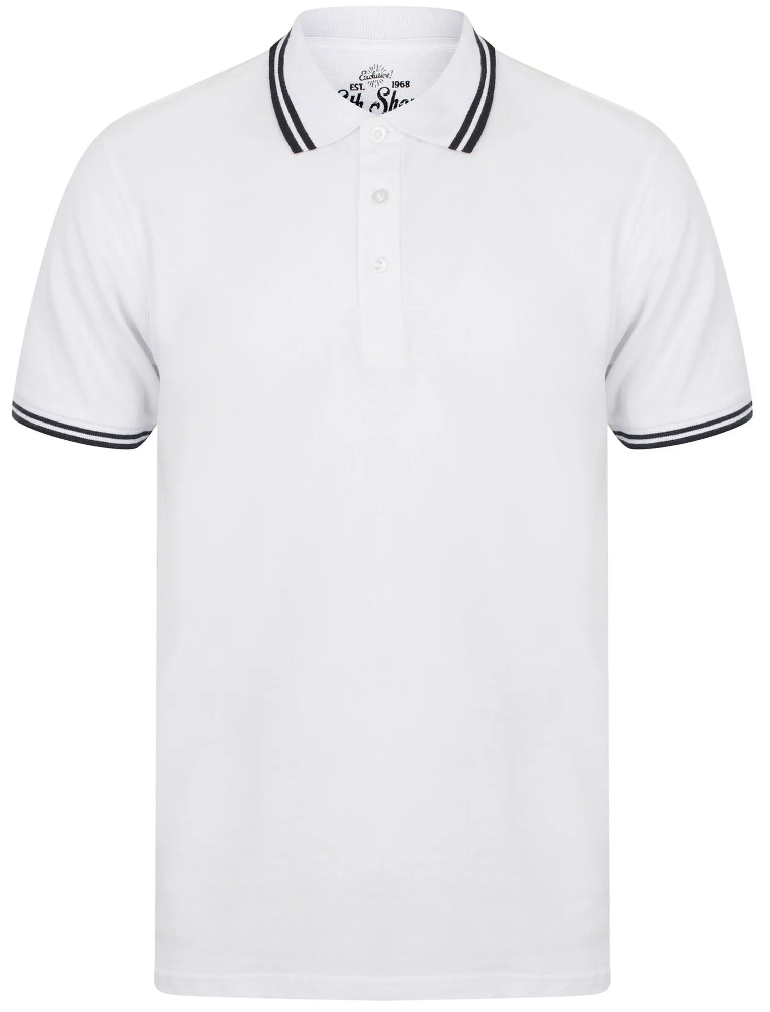 Nova Cotton Pique Polo Shirt In Optic White - South Shore
