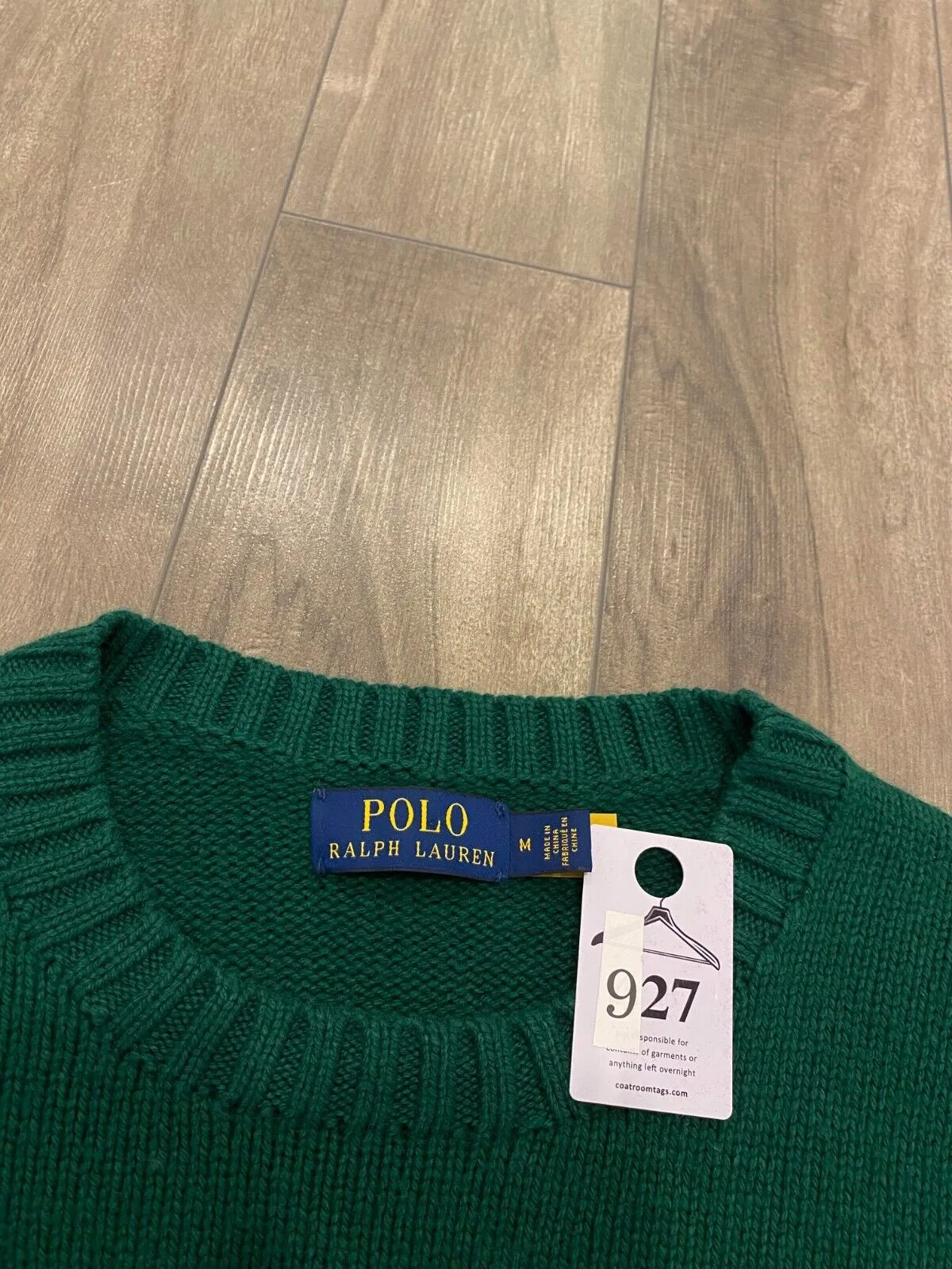 Polo Ralph Lauren Polo Bear Knit Sweater Mens Medium Green Casual
