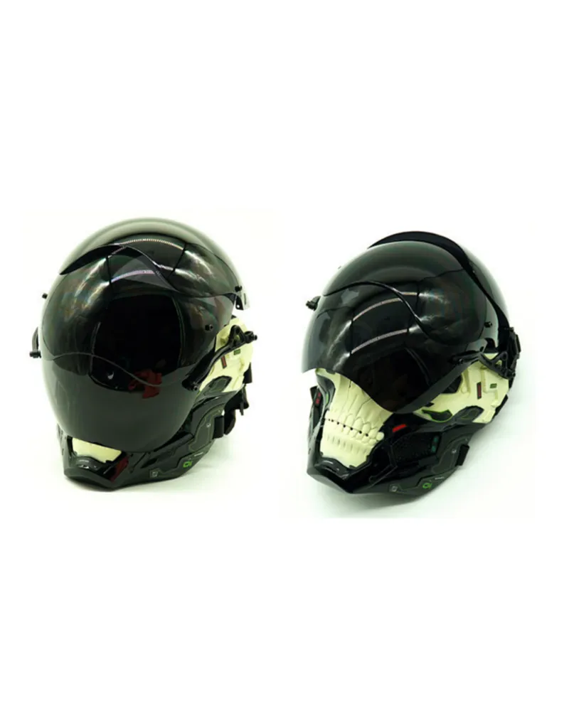 Punisher Glowing Cyberpunk Helmet Mask