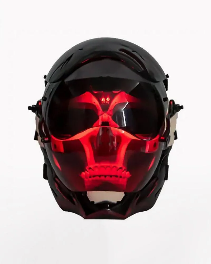 Punisher Glowing Cyberpunk Helmet Mask