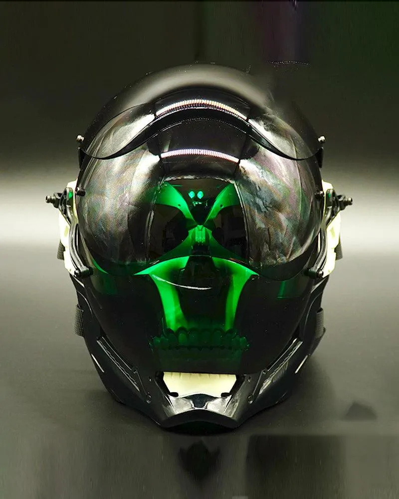 Punisher Glowing Cyberpunk Helmet Mask