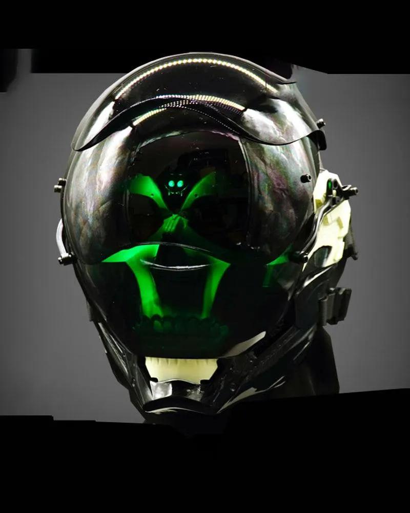 Punisher Glowing Cyberpunk Helmet Mask