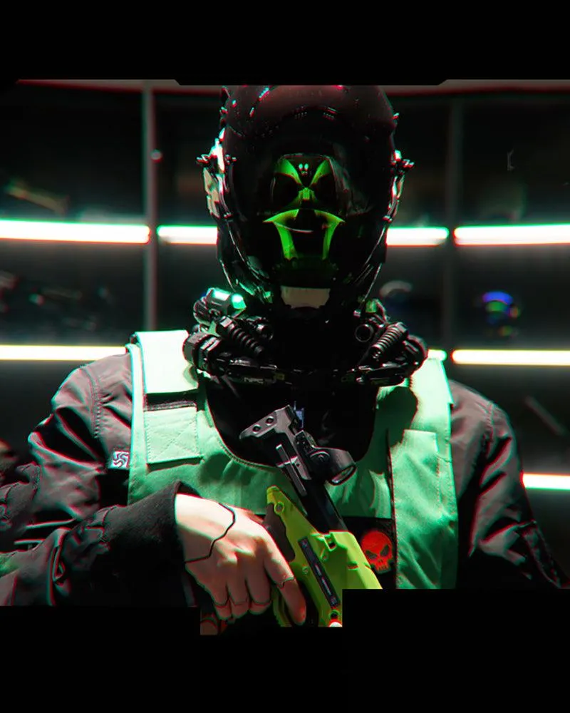 Punisher Glowing Cyberpunk Helmet Mask