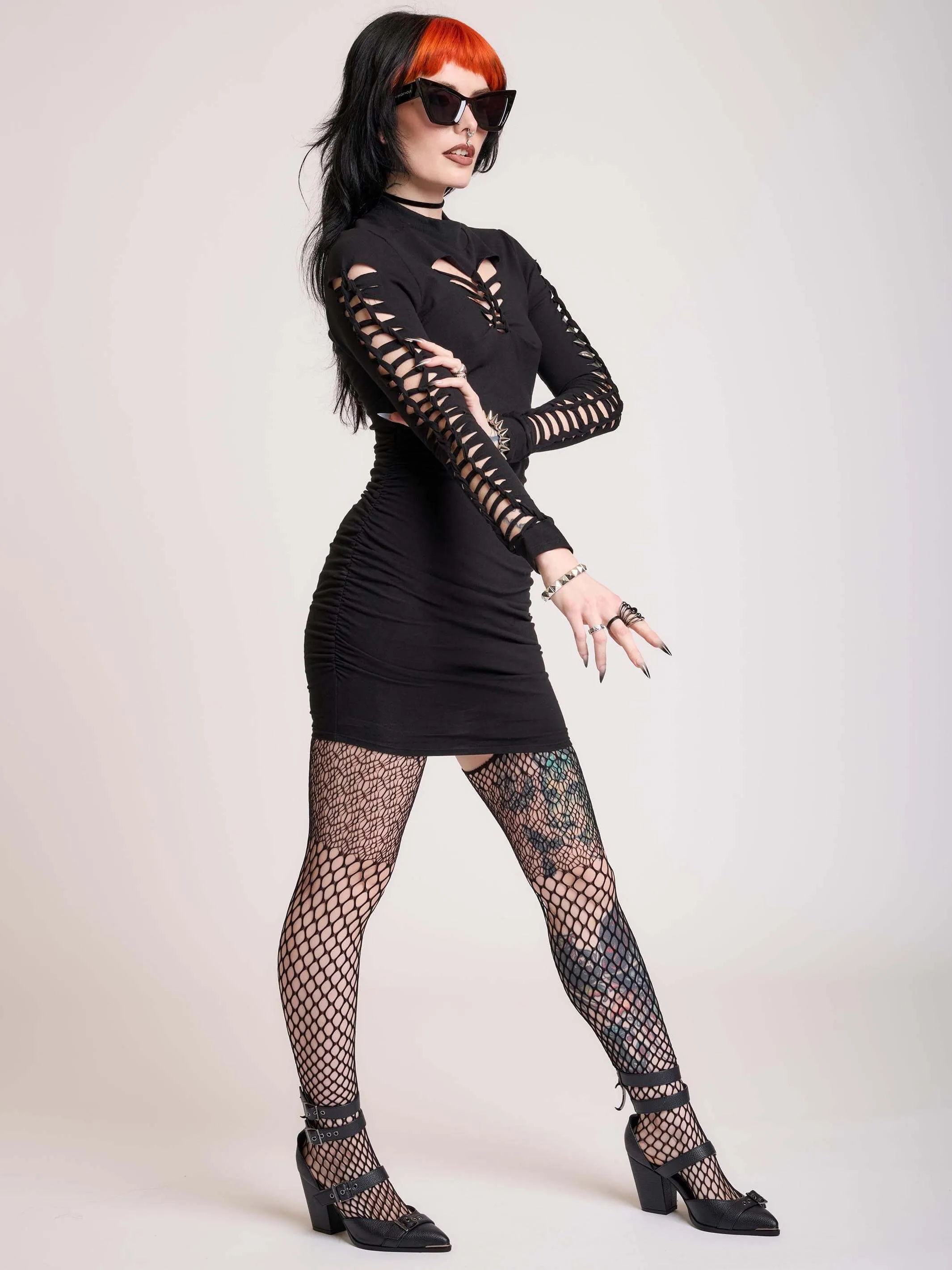 Slashed Bodycon Dress
