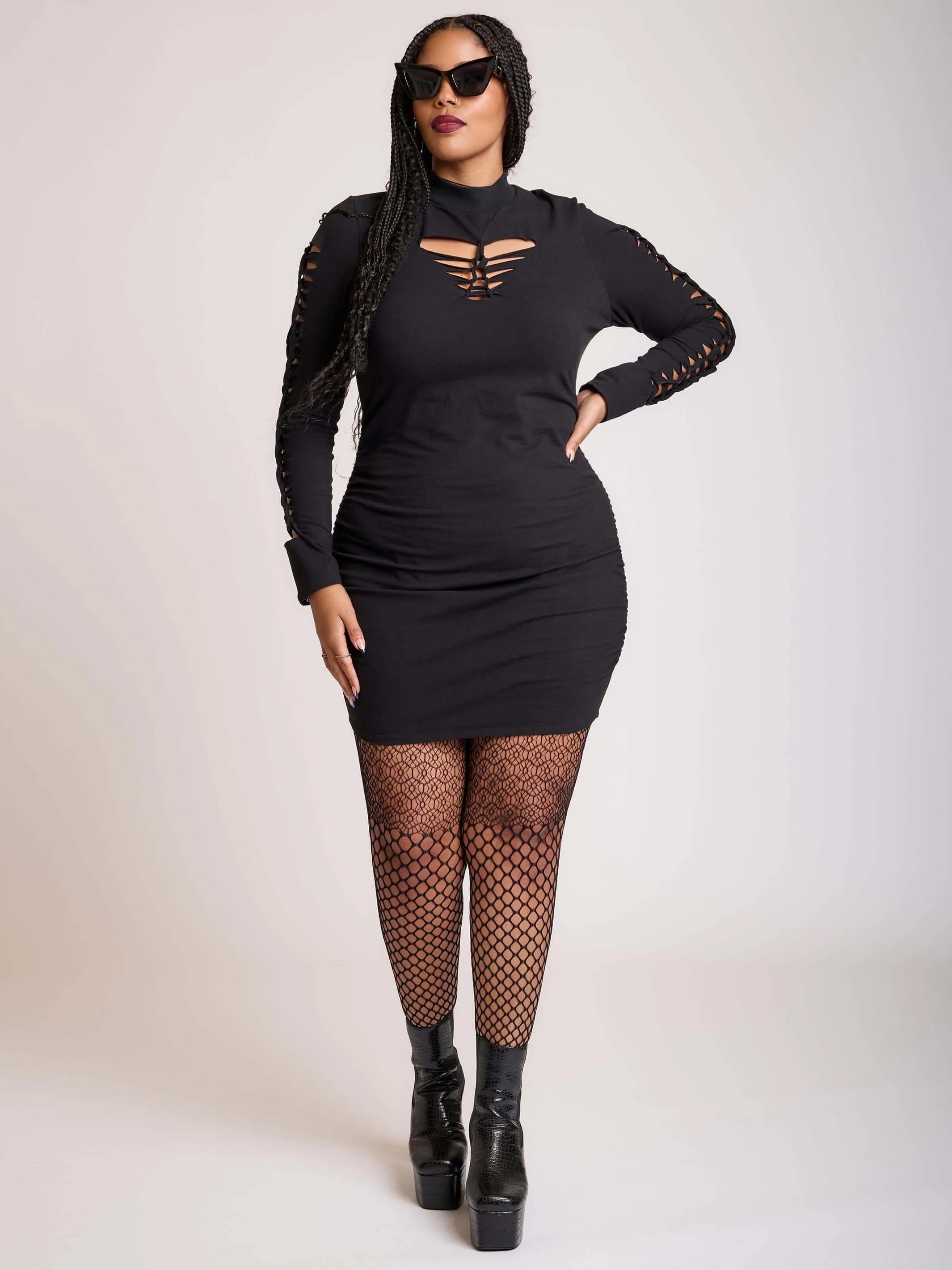 Slashed Bodycon Dress