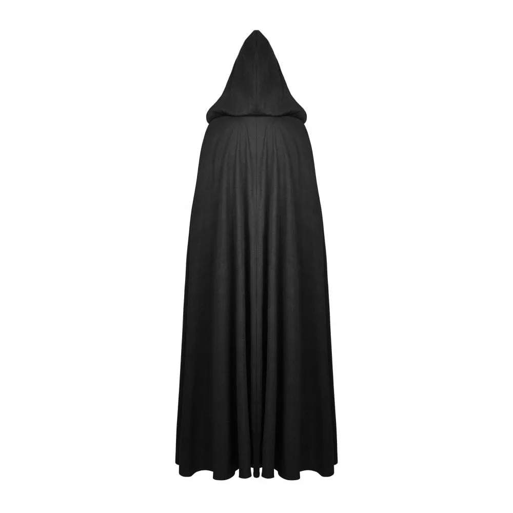 Women's Punk Straps Long Coat with Hood